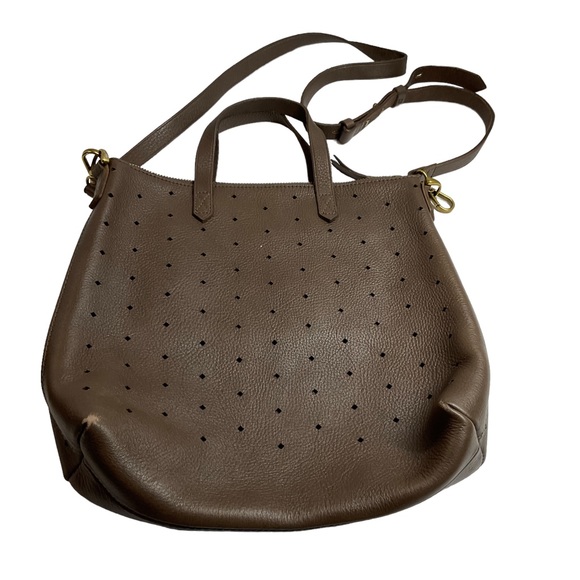 Madewell Chocolate Brown The Transport Crossbody Bag: Geo Holepunch Edition - Picture 2 of 15